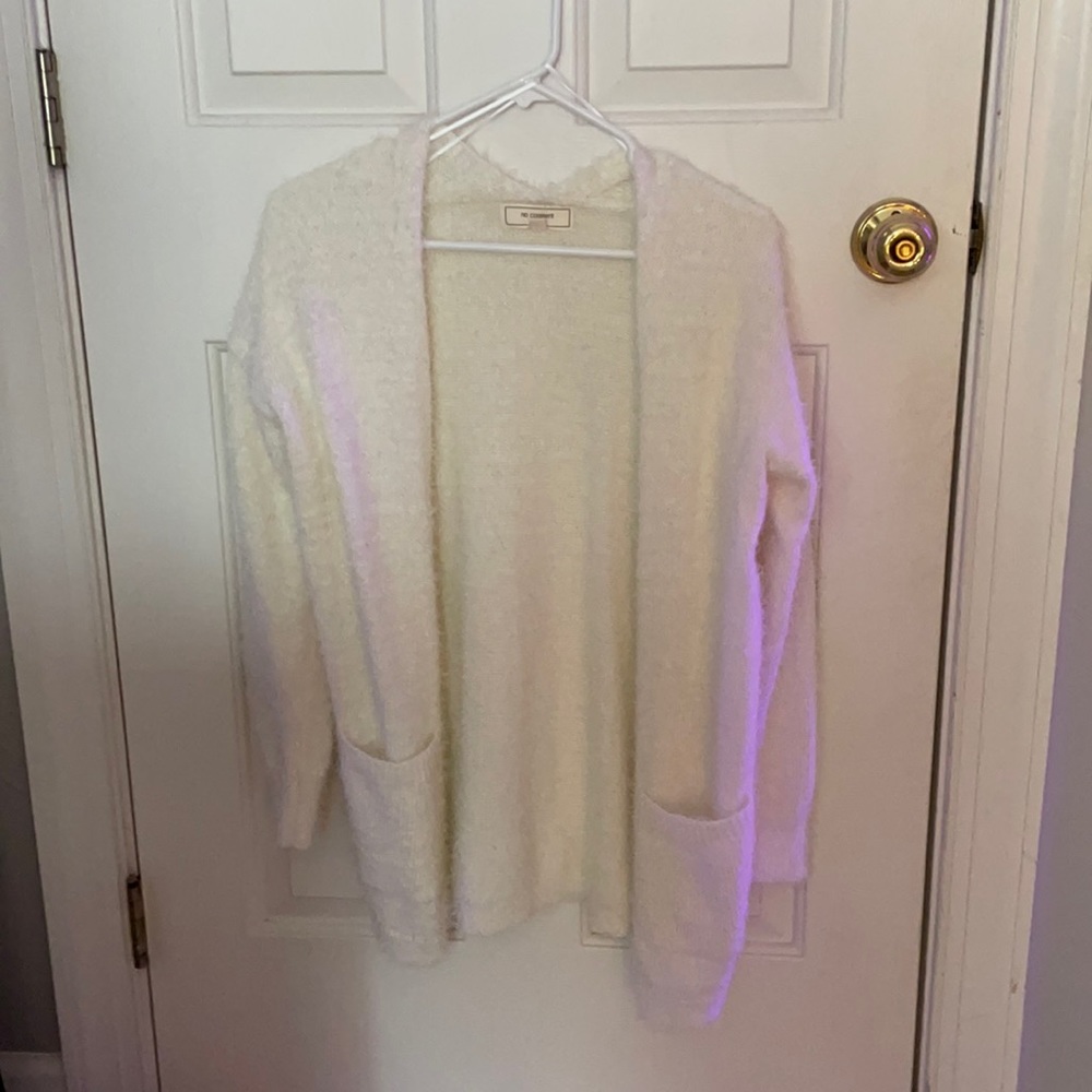 fuzzy cardigan!!